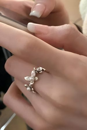 Beaded Floral Ring
