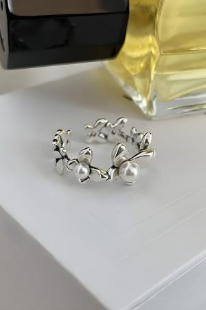 Beaded Floral Ring