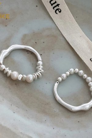 Beaded Wavy Ring