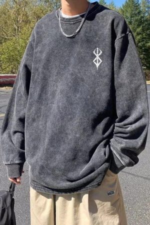 Berserk Printed Distressed Unisex Sweatshirt