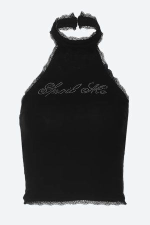 Black Halter Top