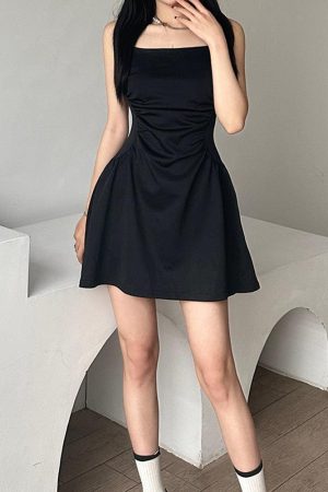 Black Sleeveless Mini Dress