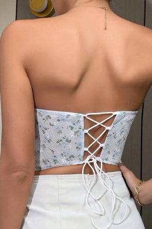 Blue Corset Top