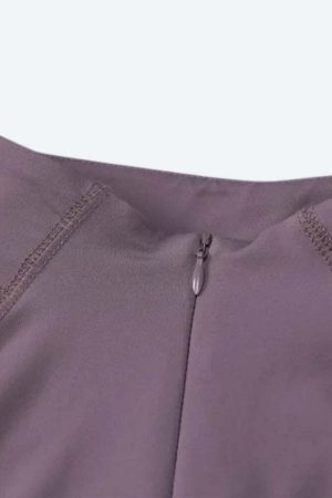Bodycon Half Zip-Up Top