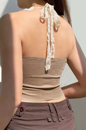 Boho Lace Up Top