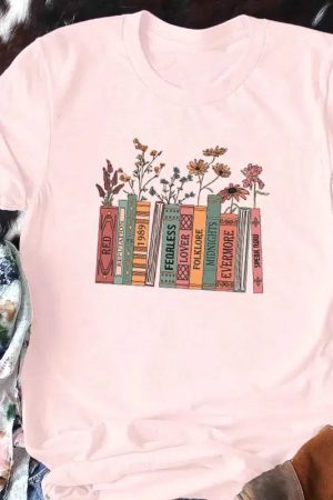 Books & Flowers Tee