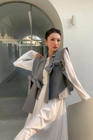 Bow Oversized Vest