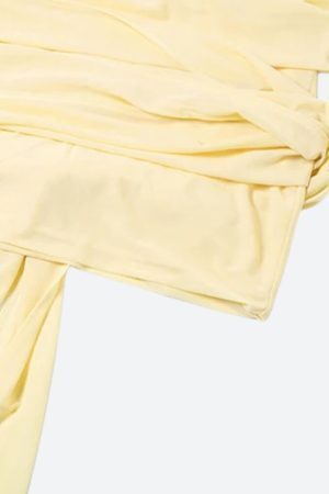 Butter Yellow Shirt & Mini Skirt Two Piece Set