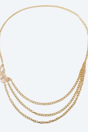 Butterfly Layered Belly Chain