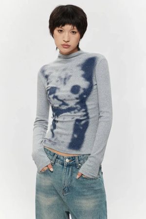 Cat High Neck Top
