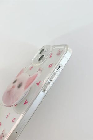Cat Popsocket Clear Phone Case