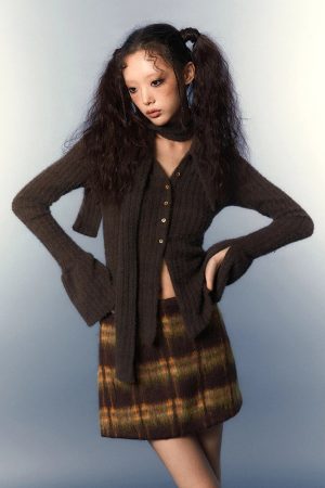 Chelsea Collar Scarf Tie Knitted Cardigan