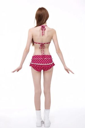 Cherry Polka Dot Bikini Top & Shorts