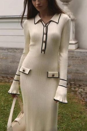 Classic Ribbed Midi Dress