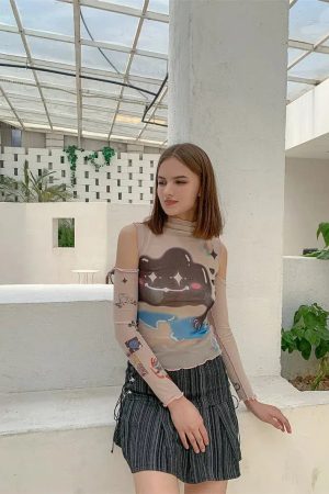 Cloud Monster Mesh Top