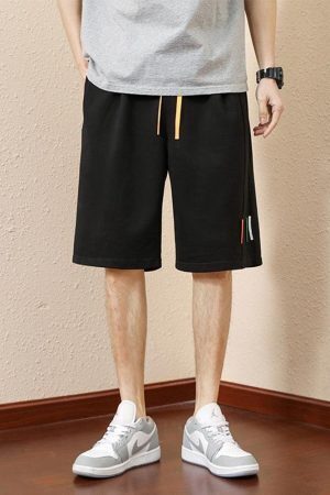 Colored Laces Striped Sweatshort