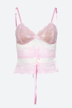 Coquette Bow Backless Lace Top