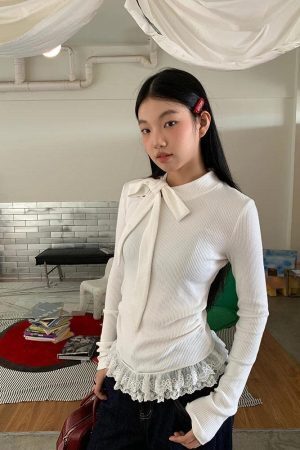 Coquette Bow Neck Blouse