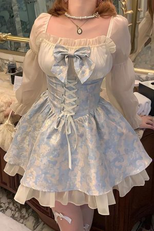 Coquette Bow Princess Mini Dress