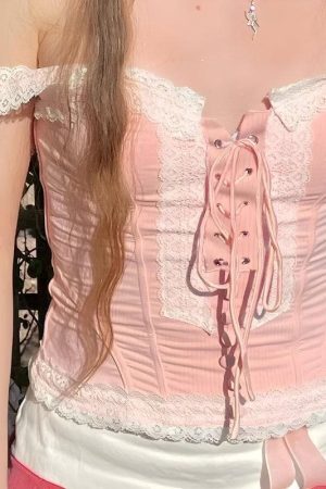 Coquette Lace Up Corset Top