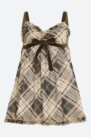 Coquette Plaid Mini Dress