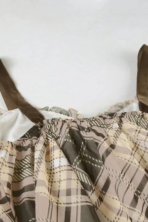 Coquette Plaid Mini Dress