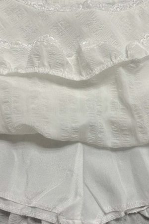 Coquette Ruffled Lace Mini Skirt