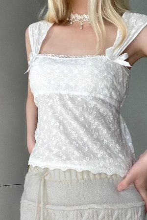 Coquette Square Neckline Top