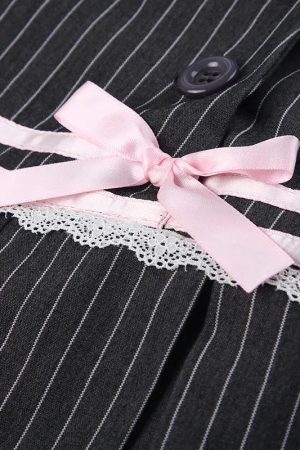 Coquette Striped Mini Skirt