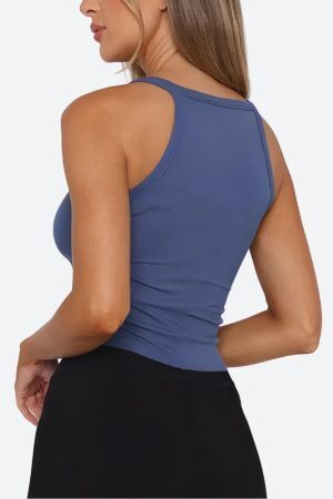 Corduroy V Neck Tank Top