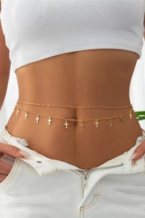 Cross Belly Chain