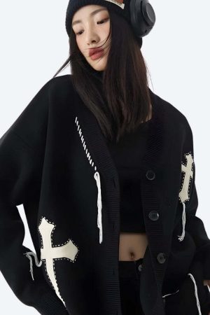 Cross Patch Cardigan