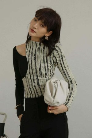 Cut Out Shoulder Patch Top