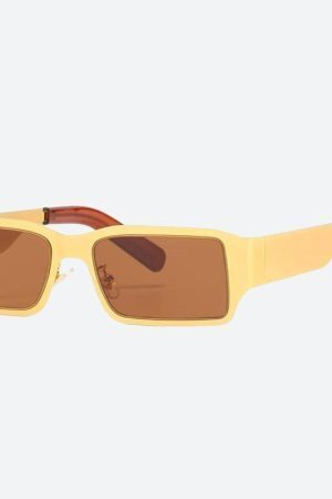Cyberpunk Rectangle Metal Sunglasses