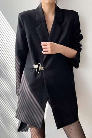 Dark Academia Buckle Up Blazer