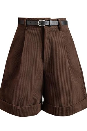Dark Academia High Waist Shorts