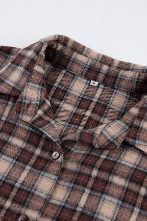 Dark Academia Plaid Shirt