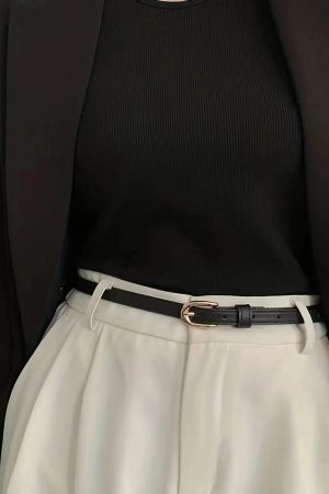 Detachable Faux Leather Belt