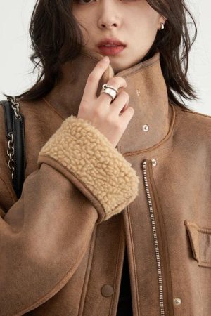 Double Faced Faux Leather Jacket