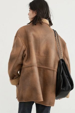 Double Faced Faux Leather Jacket