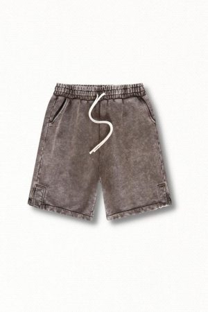 Drawstring Waist Loose Shorts