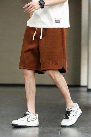 Drawstring Waist Oversize Sweatshort