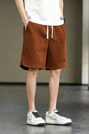 Drawstring Waist Oversize Sweatshort