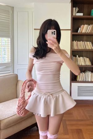 DreamyNerd Draped Neck Jersey Tank Top