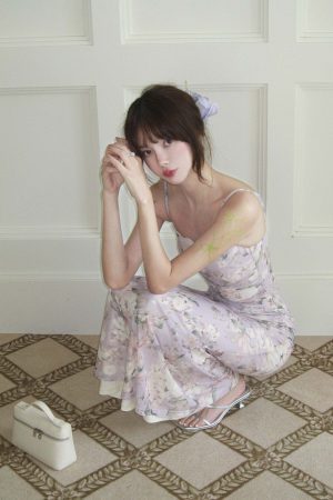 DreamyNerd Floral Mesh Maxi Dress with Lace Trim and Ruched Bodice