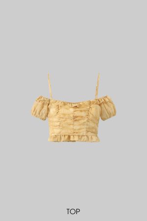 DreamyNerd Off-Shoulder Top & Tiered Skirt Set