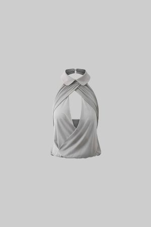DreamyNerd Soft Halter Collar Top