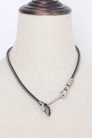 Edgy Adjustable Zipper Necklace
