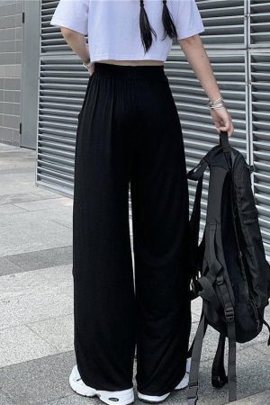 Elasticated Waist Butterfly Cut-Out Pants