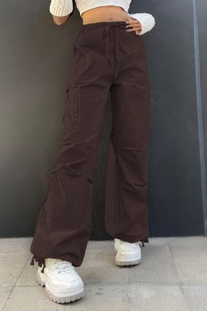 Fairy Grunge Drawstring Parachute Pants